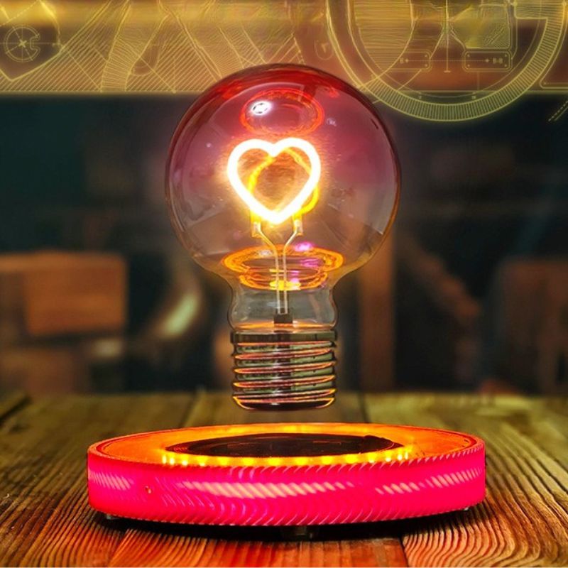 Magnetic levitation love light bulb