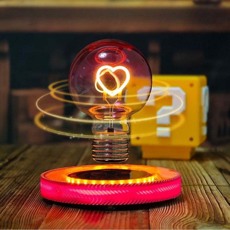 Magnetic levitation love light bulb