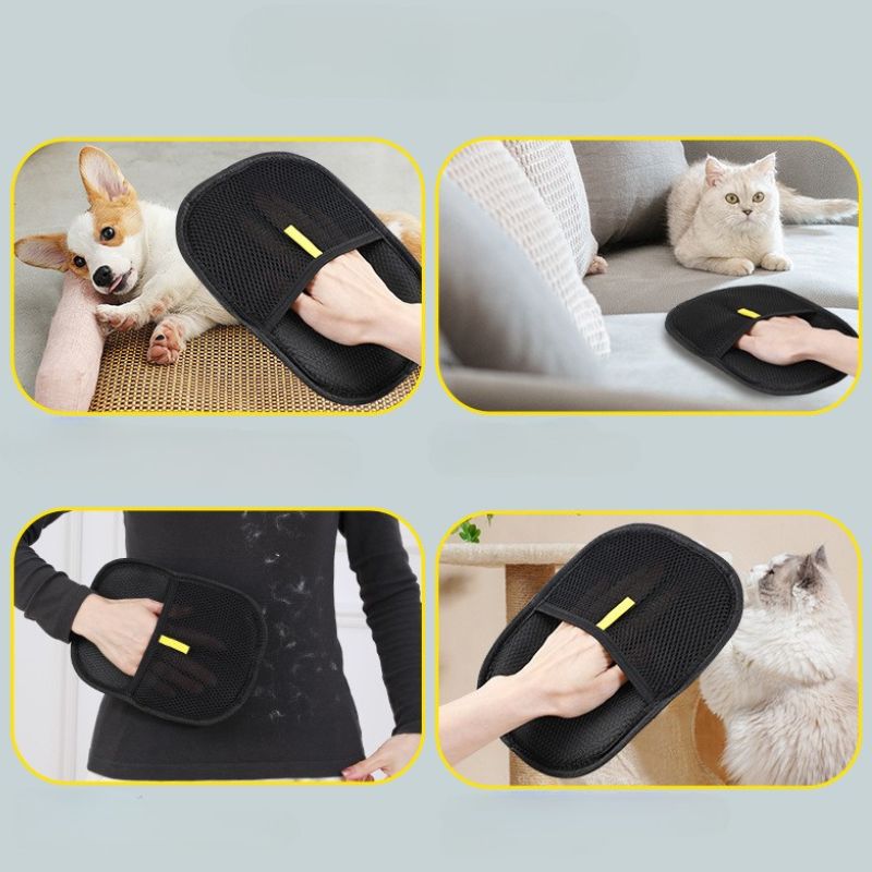 Pet hair removal gloves