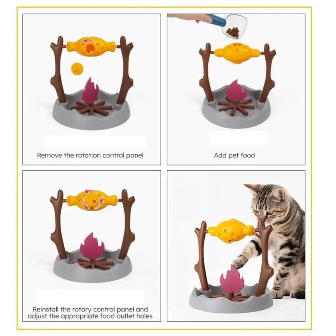 Roasted Chicken Leg Cat Leaking Food Toy