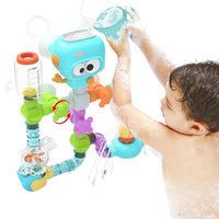 Children's bath and water play assembly pipe