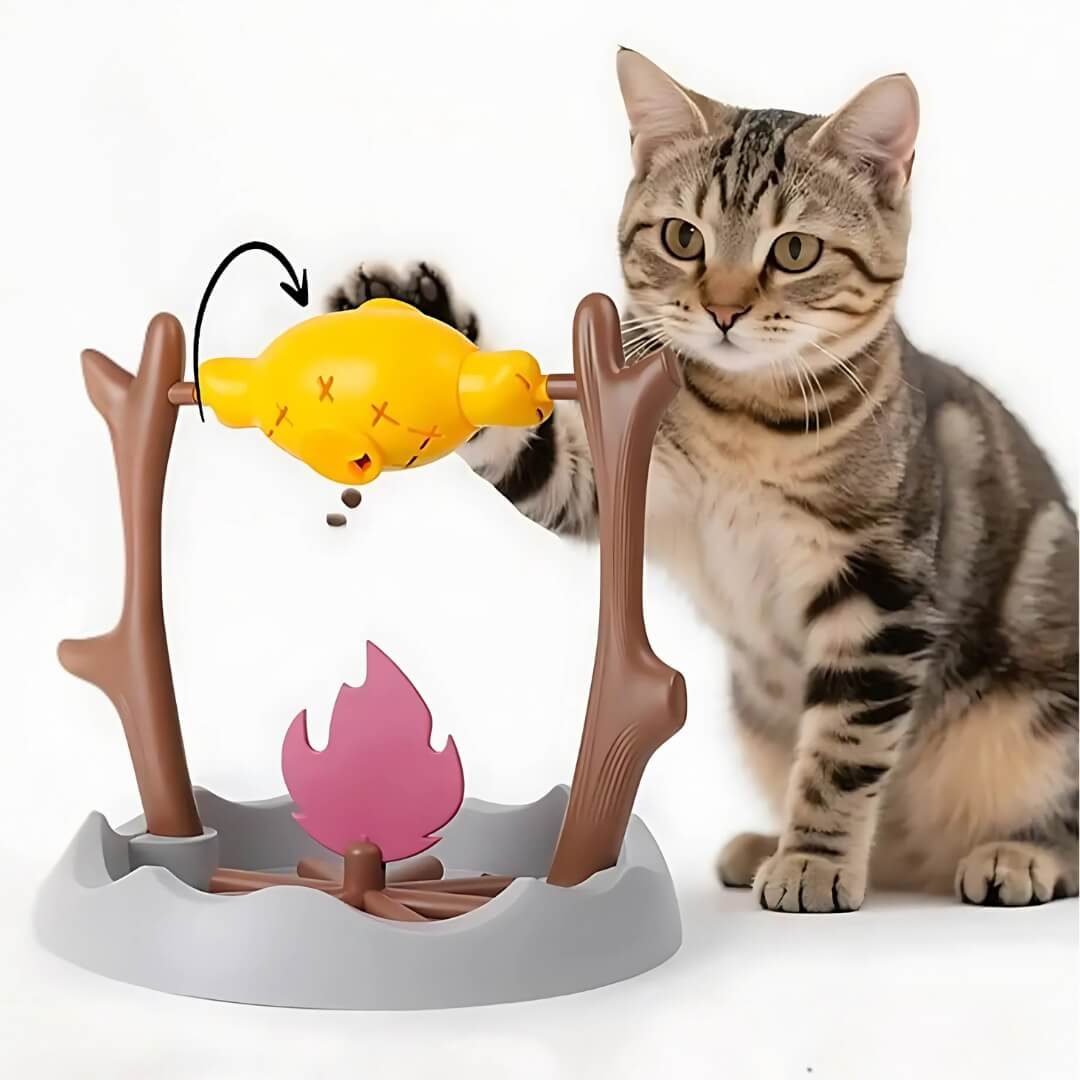 Roasted Chicken Leg Cat Leaking Food Toy