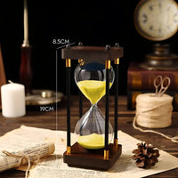 wooden hourglass timer